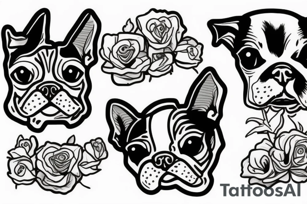 Boston terrier tattoo idea