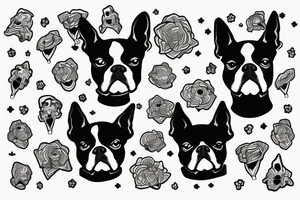 Boston terrier tattoo idea