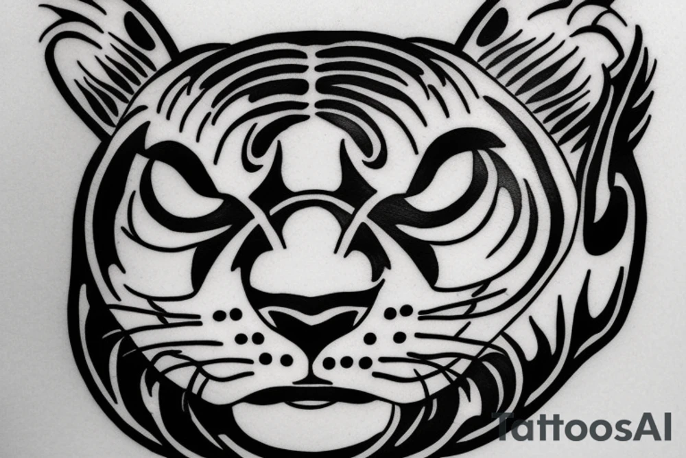 traditional panther tattoo tattoo idea