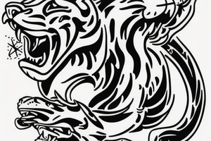 traditional panther tattoo tattoo idea
