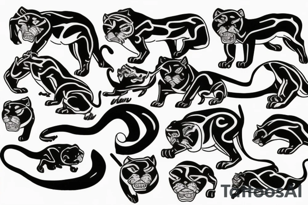 panther tattoo flash tattoo idea