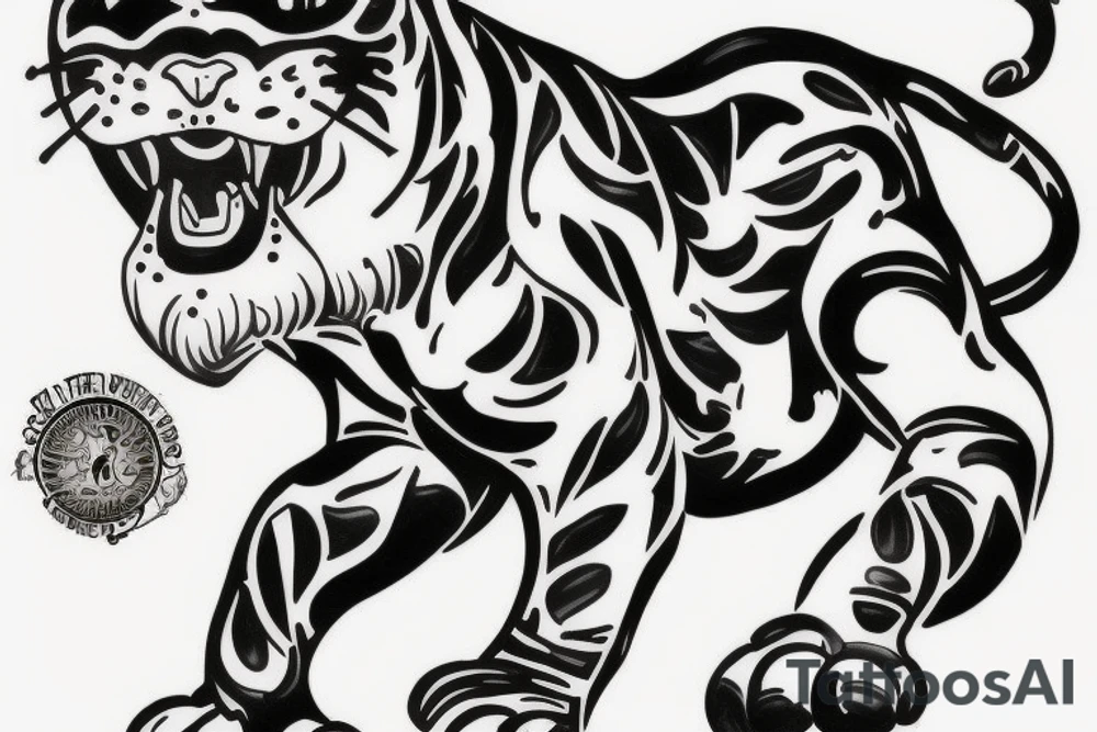panther tattoo flash tattoo idea