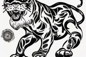 panther tattoo flash tattoo idea