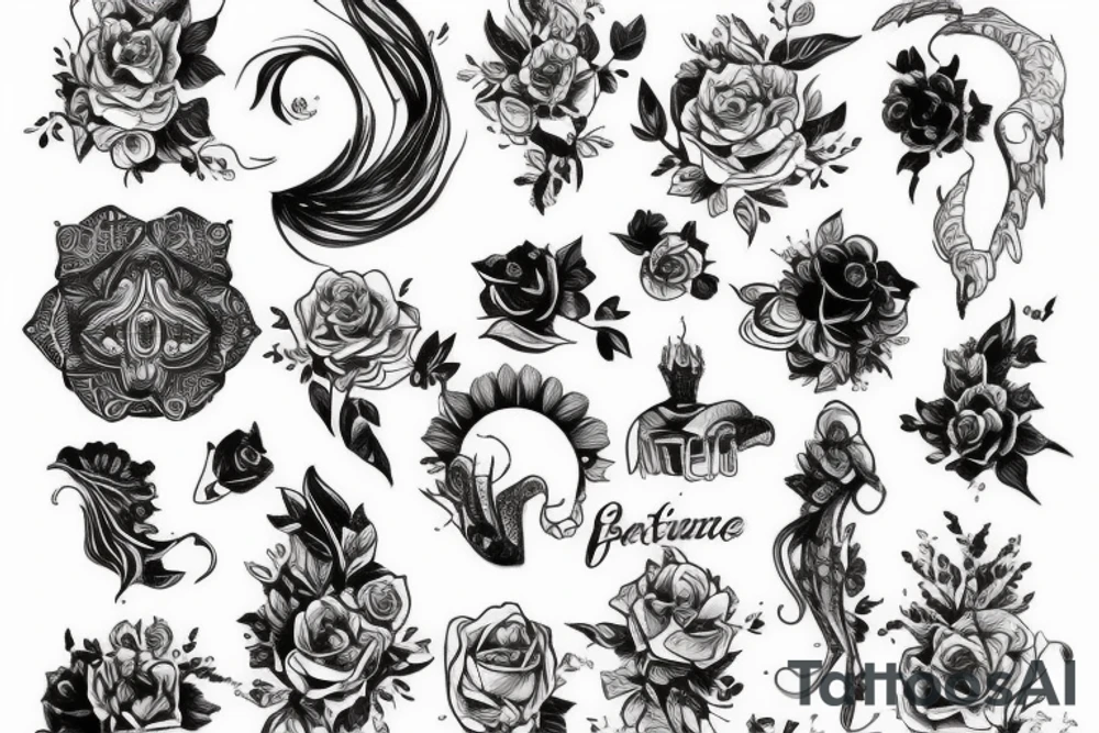 Полевые цветы tattoo idea