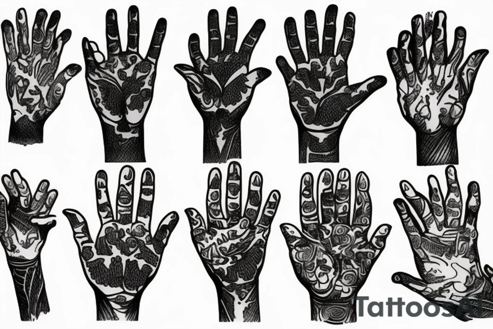 Hands in prison tattoo idea
