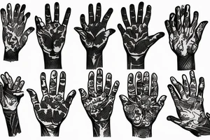 Hands in prison tattoo idea
