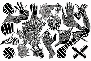 Hands in prison tattoo idea
