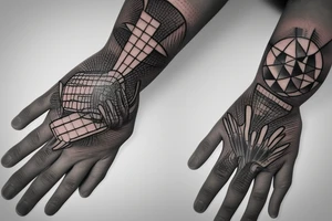 Hands in prison tattoo idea