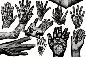 Hands in prison tattoo idea