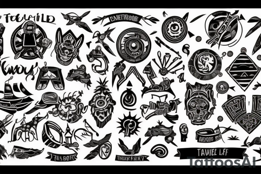 Traveling around the world, going on an adventure, meeting people along the way, fulfilled life. living in the future tattoo idea