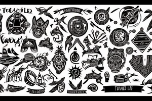 Traveling around the world, going on an adventure, meeting people along the way, fulfilled life. living in the future tattoo idea