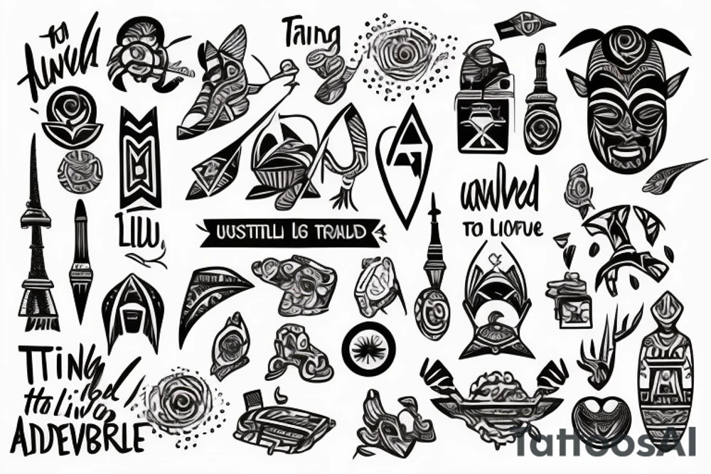 Traveling around the world, going on an adventure, meeting people along the way, fulfilled life. living in the future tattoo idea