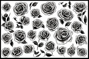 Pair tattoo rose tattoo idea