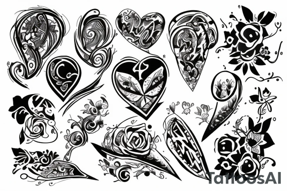 Pair tattoo's love's tattoo idea