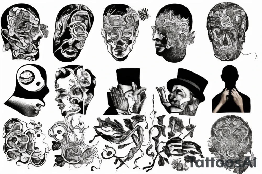 the man in thought tattoo idea