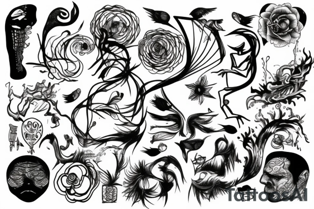 the man in thought tattoo idea