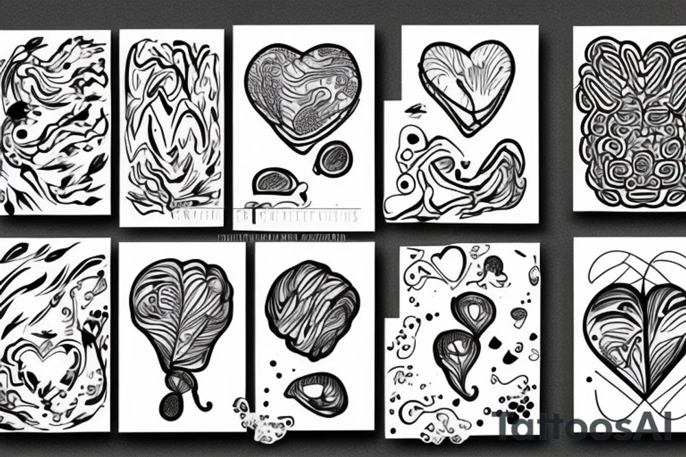 BRAIN AND HEART tattoo idea