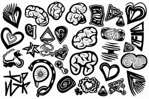 brain chained to heart tattoo idea