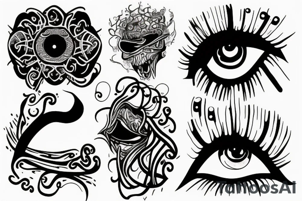 Stare inside of heave and eyes tattoo idea