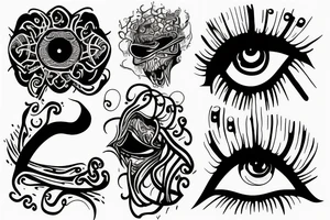 Stare inside of heave and eyes tattoo idea