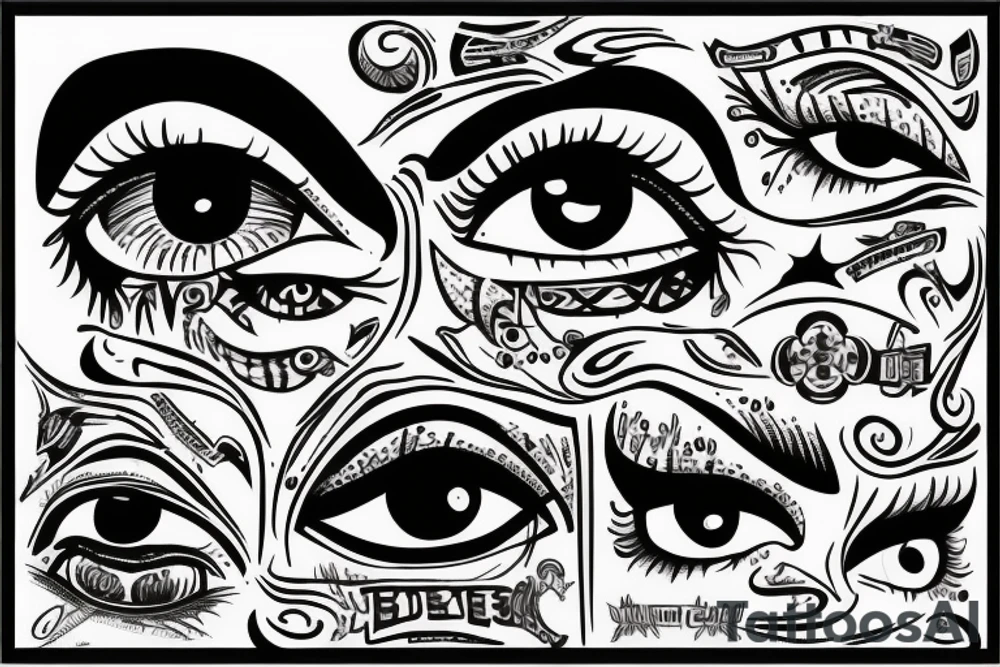 Stare inside of heave and eyes tattoo idea