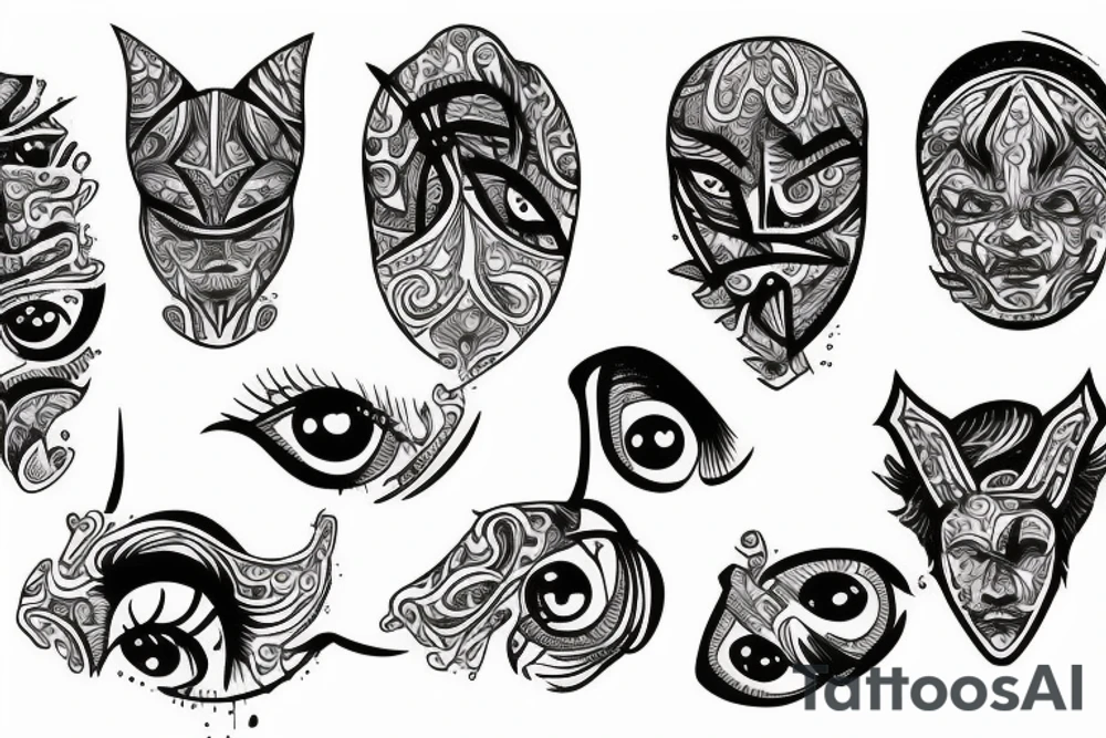 Stare inside of heave and eyes tattoo idea