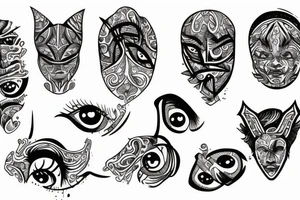 Stare inside of heave and eyes tattoo idea