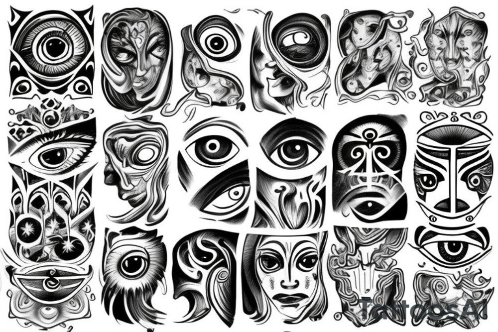 Stare inside of heavens and eyes tattoo idea