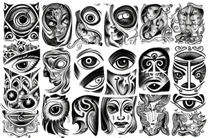 Stare inside of heavens and eyes tattoo idea
