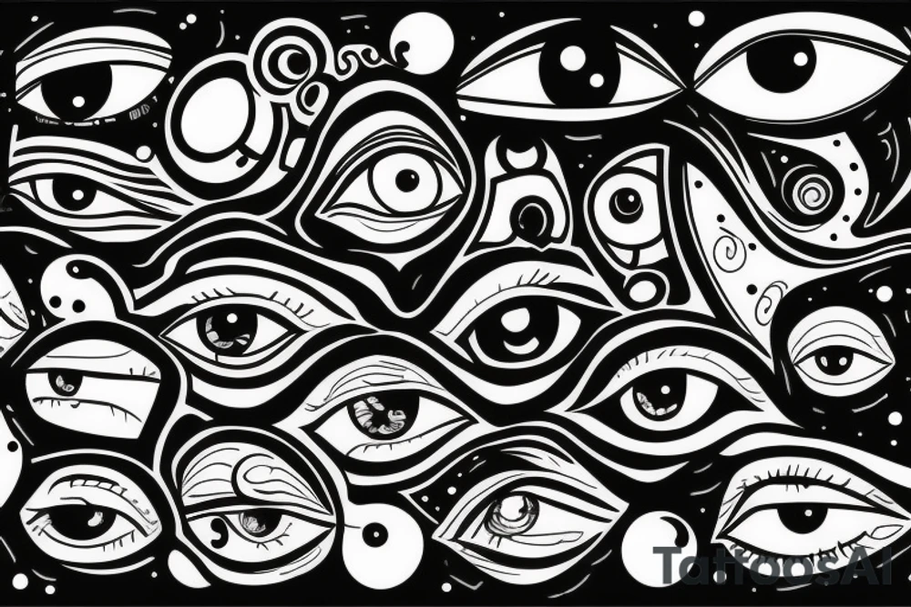 Stare inside of heavens and eyes tattoo idea