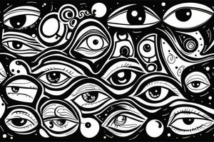Stare inside of heavens and eyes tattoo idea