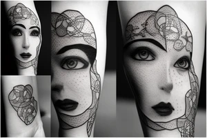 blurred face tattoo idea