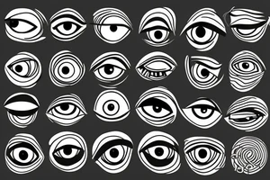 Stare inside of heavens and eyes tattoo idea
