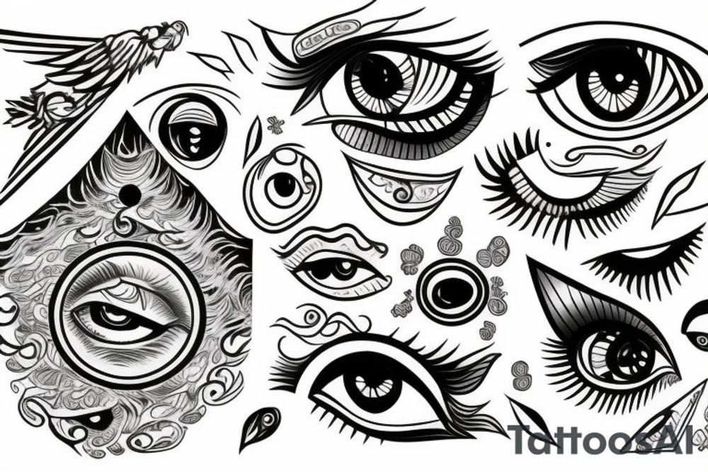 Stare inside of heavens and eyes tattoo idea