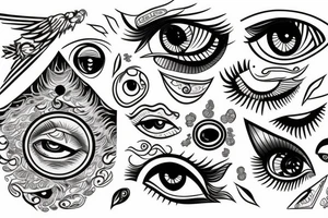 Stare inside of heavens and eyes tattoo idea