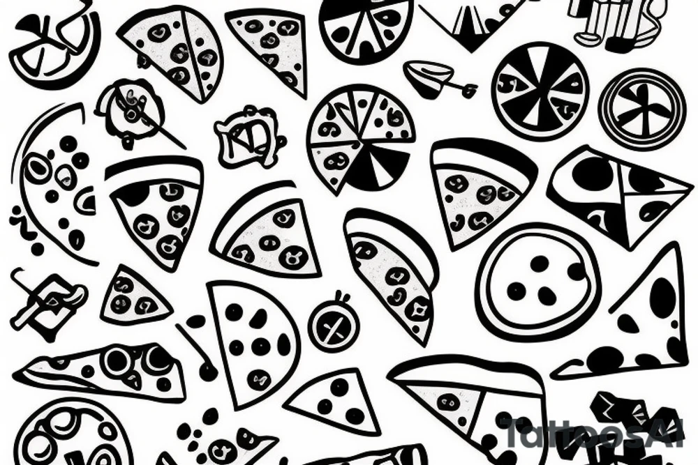 pizza tattoo idea