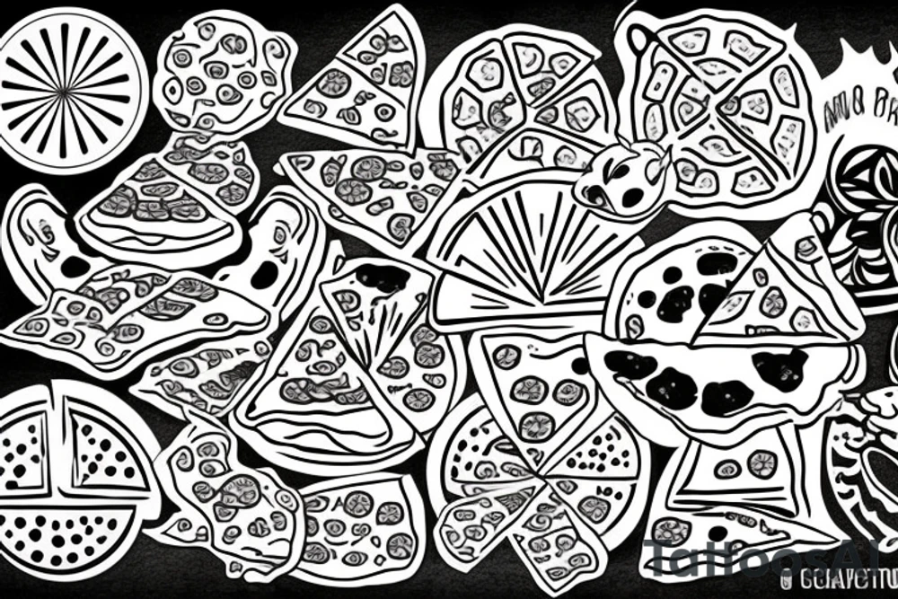 pizza tattoo idea