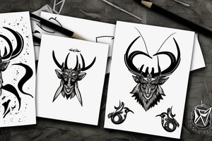 Asmodeus sign
horned god symbol tattoo idea