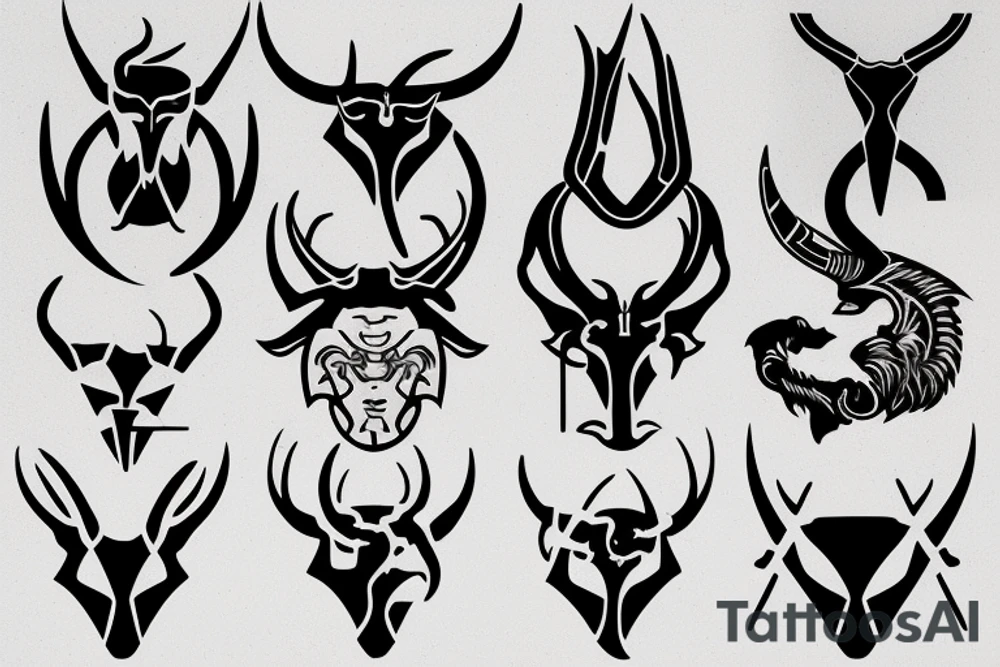 Asmodeus sign
horned god symbol tattoo idea