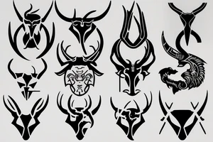 Asmodeus sign
horned god symbol tattoo idea