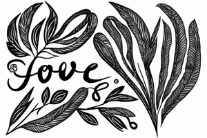 Laurel Leaf, 3 of Club, "Love you to Sis" tattoo idea