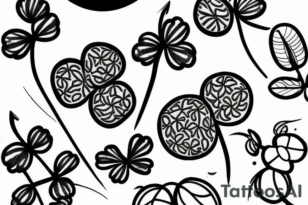 Laurel Leaf Clover tattoo idea