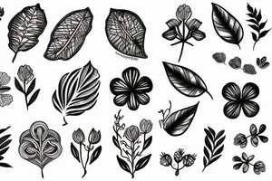 Laurel Leaf & 
Clover tattoo idea