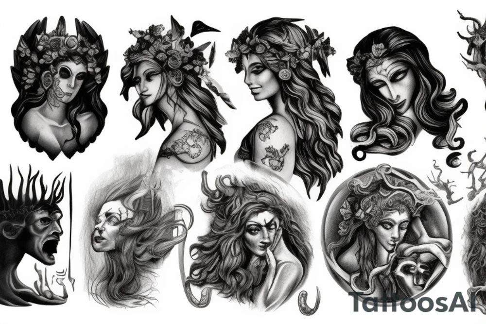Hades Greek mythology tattoo idea
