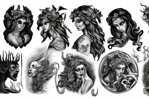 Hades Greek mythology tattoo idea