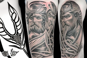Poseidon’s trident tattoo idea