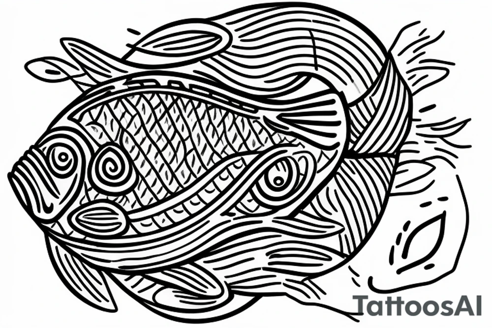 fish bowl with floating pills instead of a fish tattoo idea