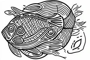 fish bowl with floating pills instead of a fish tattoo idea