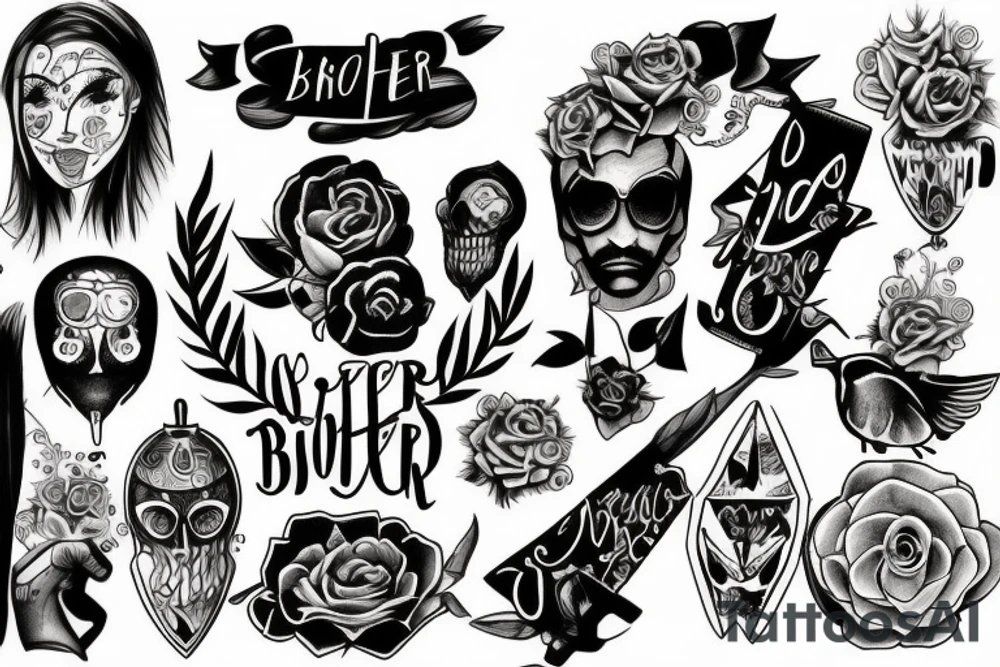brother sister tattoo cool tattoo idea