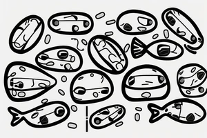 drug pills in a fishbowl tattoo idea
